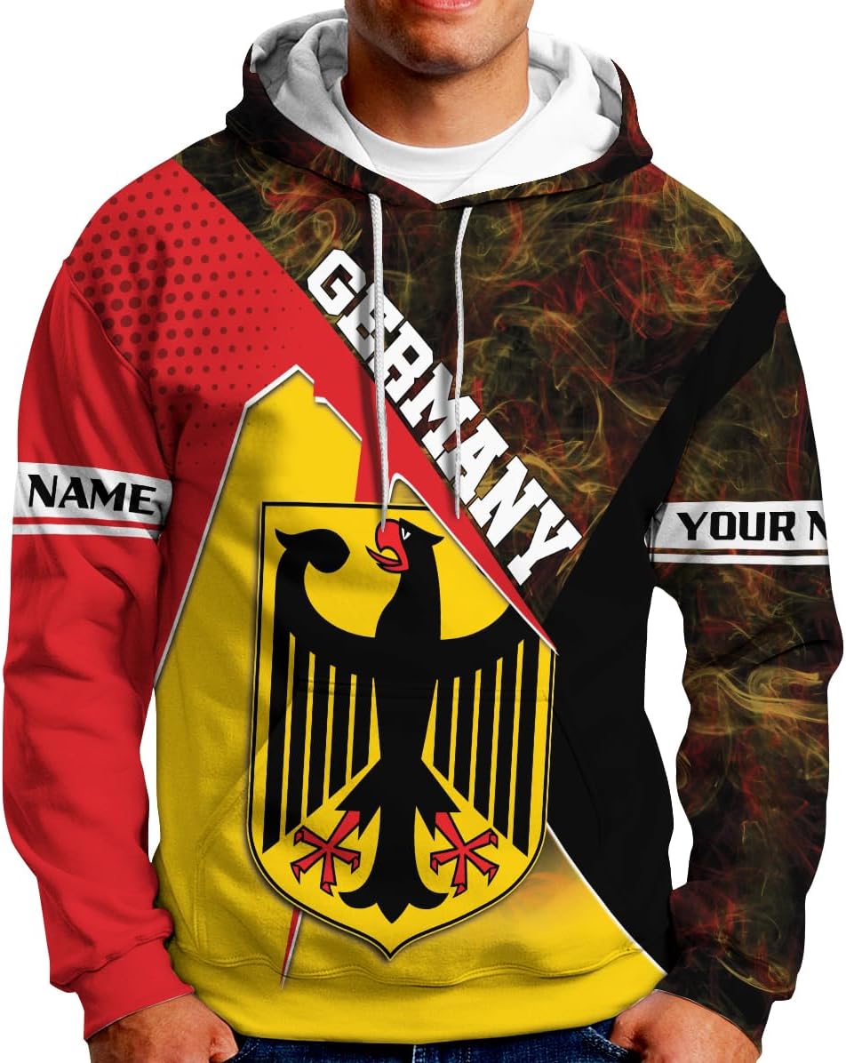 Mostprints Personalized Name Germany Shirt 3D, Custom German Shirt gift for Men and Women, German Flag Shirt Gift S-5XL