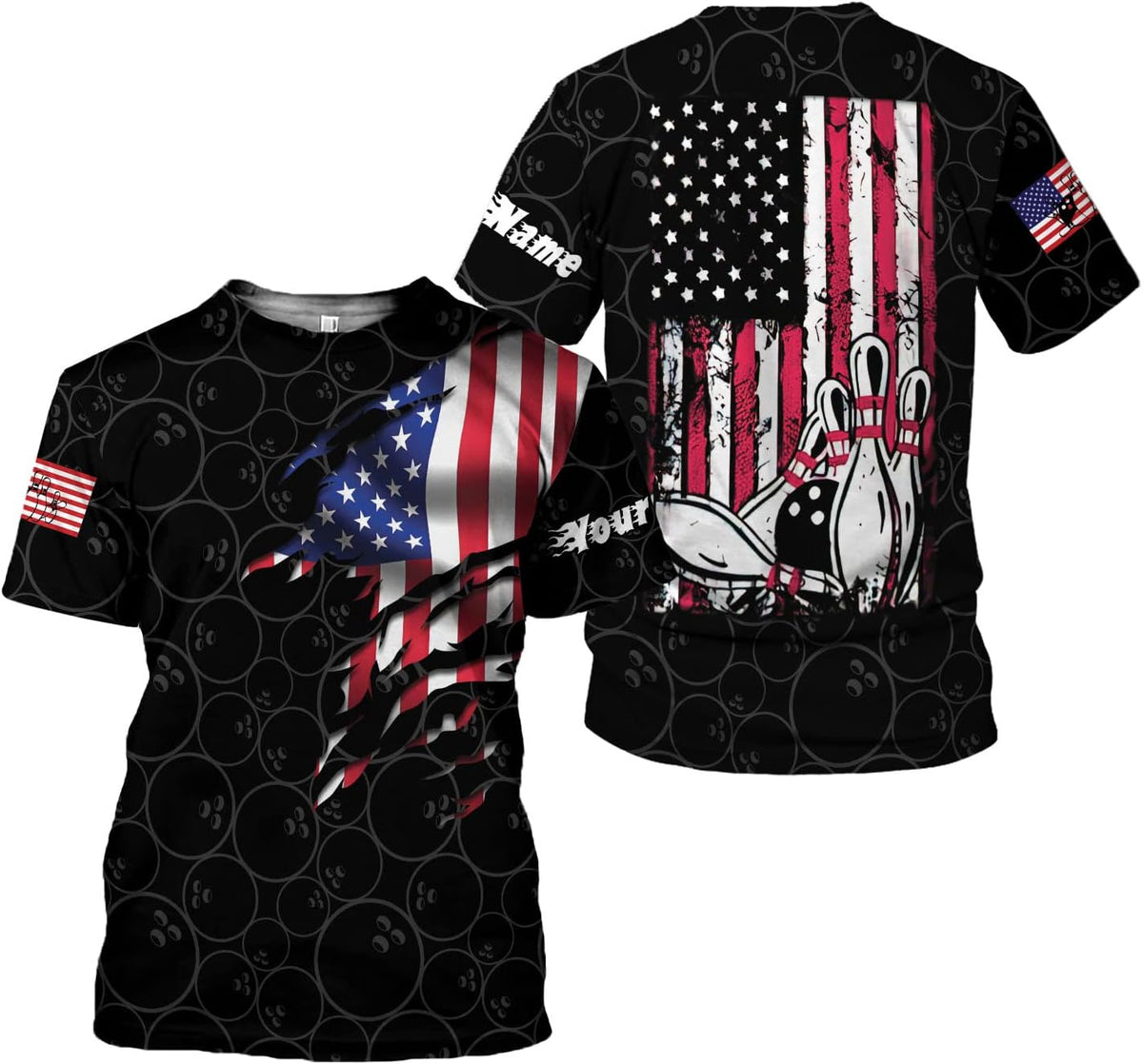 Pretyprints Personalized Bowling Shirt - Custom Bowling Gift for Women & Men