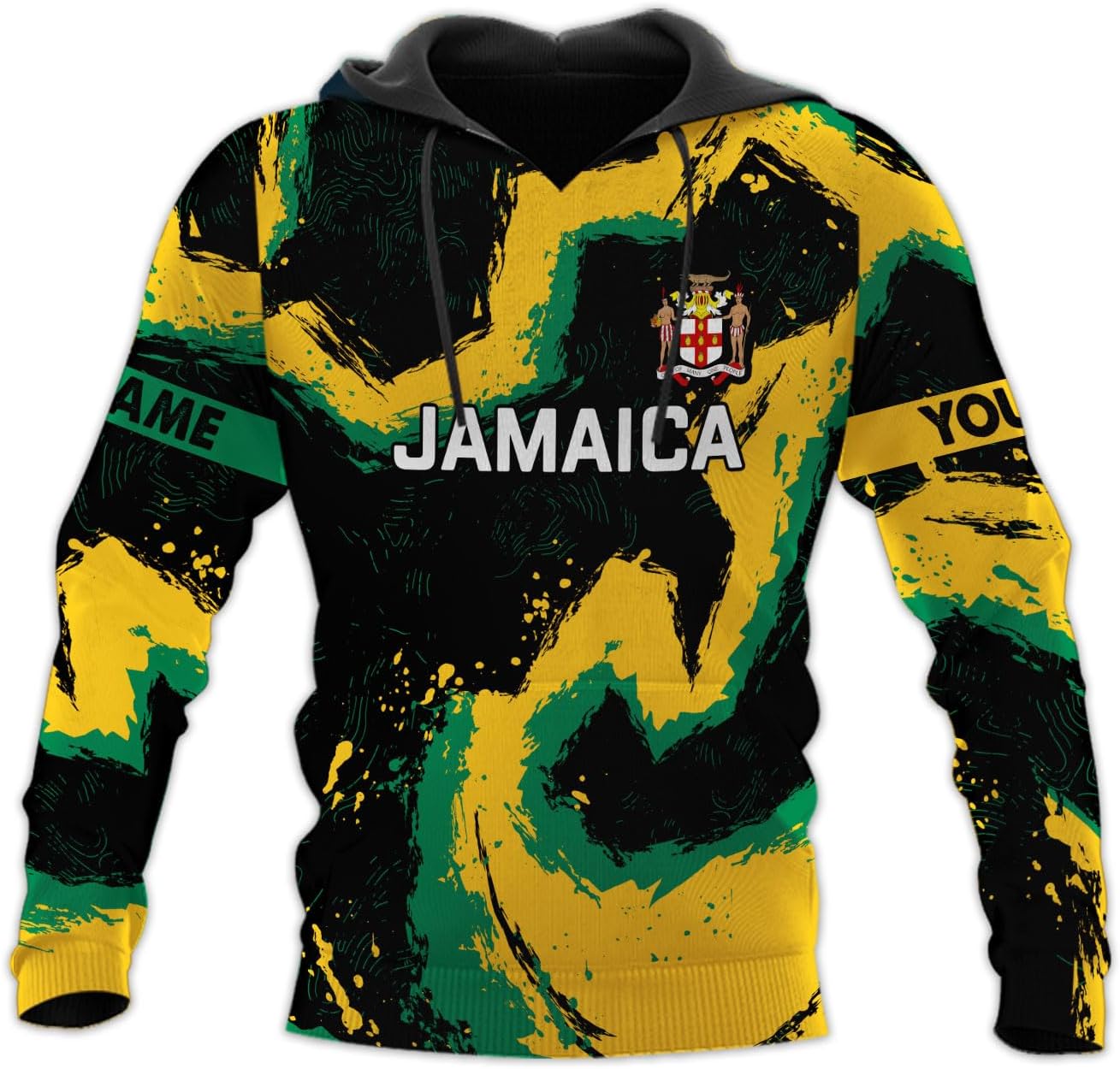 mostprints Personalized Jamaica Hoodie Camisa Jamaica Hoodies Jamaica Sweaters Shirts Men & Women Jamaican Pride Shirt Gifts