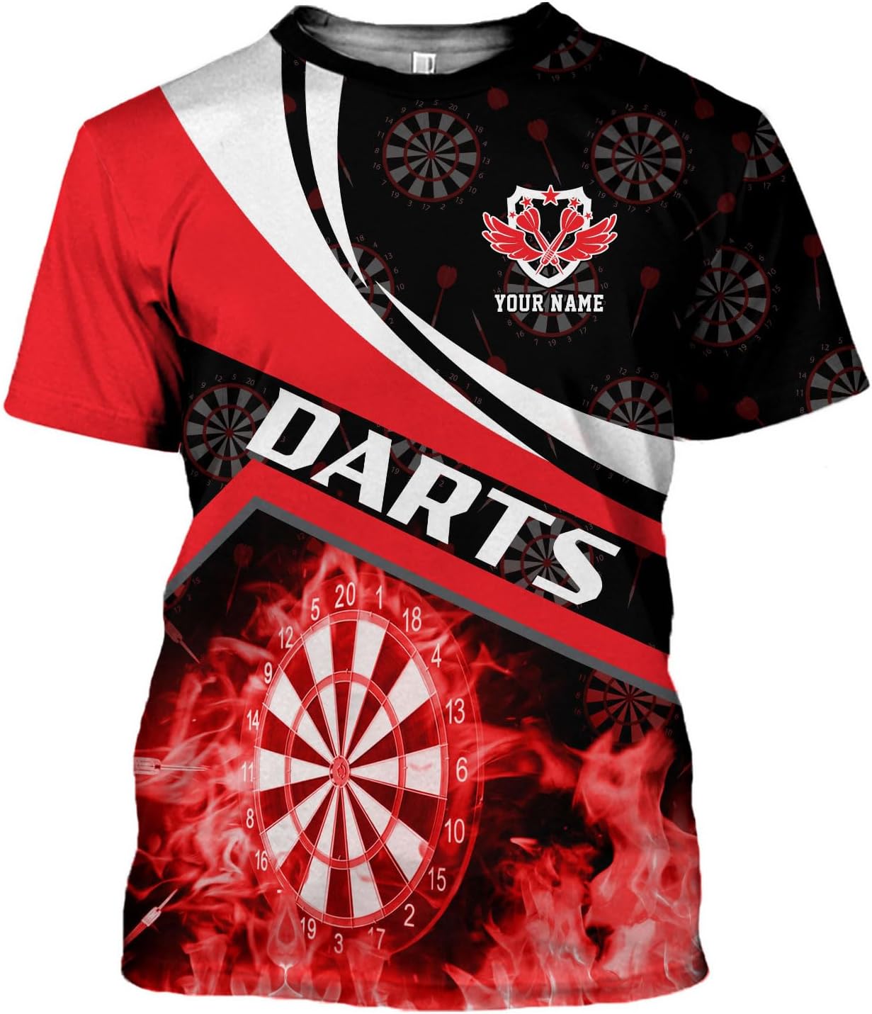 mostprints Personalized Dart Shirts, Darts Shirts for Men, Dart Jerseys for Teams, Dartboard Players Shirt Darts Board Gift