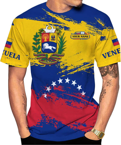 Royal Fight Personalized Coat of Arms Shirt with Venezuela Flag - Pride Shirts for Men & Women