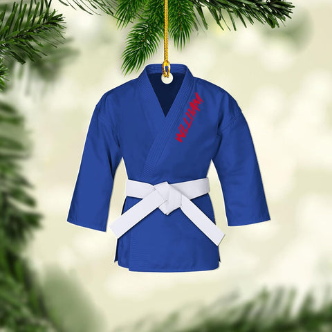Artparel Personalized Karate Ornament Karate Uniform Ornaments Gifts for Karate Lovers Karate Gift Christmas Ornament 2024 Taekwondo Ornament Jiu Jitsu Ornament Gift for Karate (KRT7)