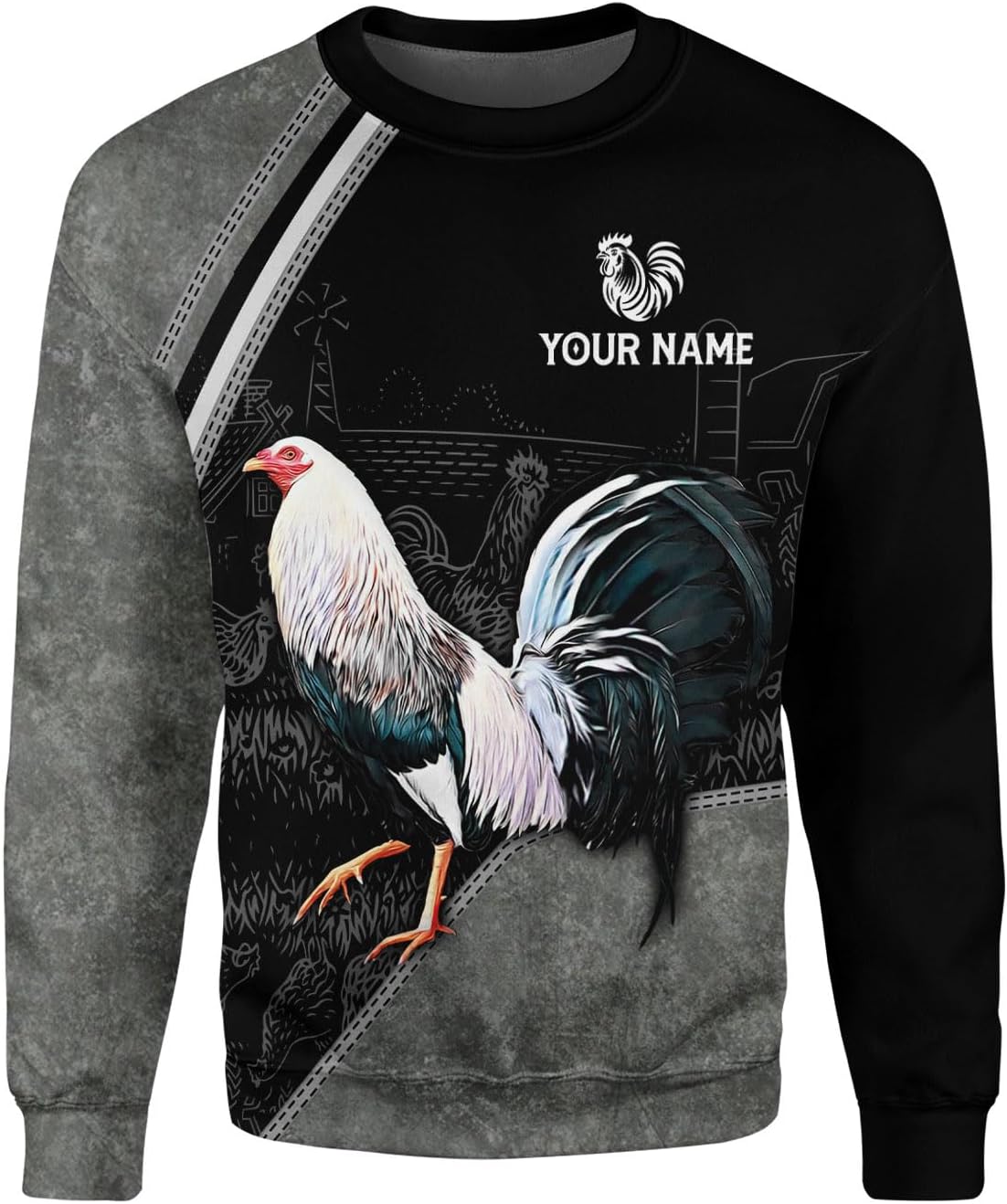 Mostefy Personalized Name Rooster Hoodie 3D, Gallos De Pelea, Chicken Sweatshirt, Chicken Hoodie for Men and Women S-5XL
