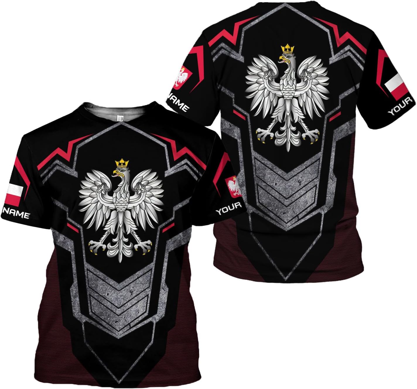 Parvii Personalized Poland Shirt Women & Men, Polska Tshirt Women Poland Shirt 3D, Poland Pride Shirts, Polish Eagle Polska