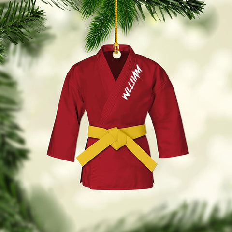 Artparel Personalized Karate Ornament Karate Uniform Ornaments Gifts for Karate Lovers Karate Gift Christmas Ornament 2024 Taekwondo Ornament Jiu Jitsu Ornament Gift for Karate (KRT7)