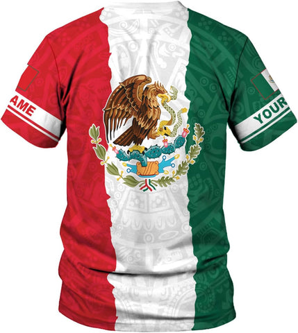 Royal Fight Personalized Mexico Shirts, Mexican Shirts for Men, Customized Mexico T-Shirt for Men, Mexico Eagle Flag Shirt
