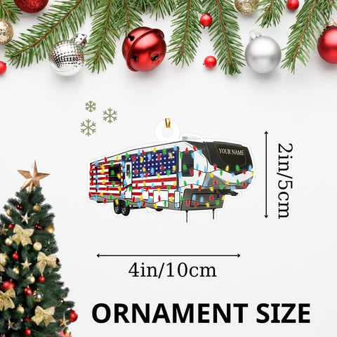 Artparel Personalized Camping Ornaments, Camping Christmas Ornaments, Camper Christmas Ornaments, Camping Ornaments for Christmas Tree, Camper Tree Ornament, Camper Gingerbread (Camping 3)