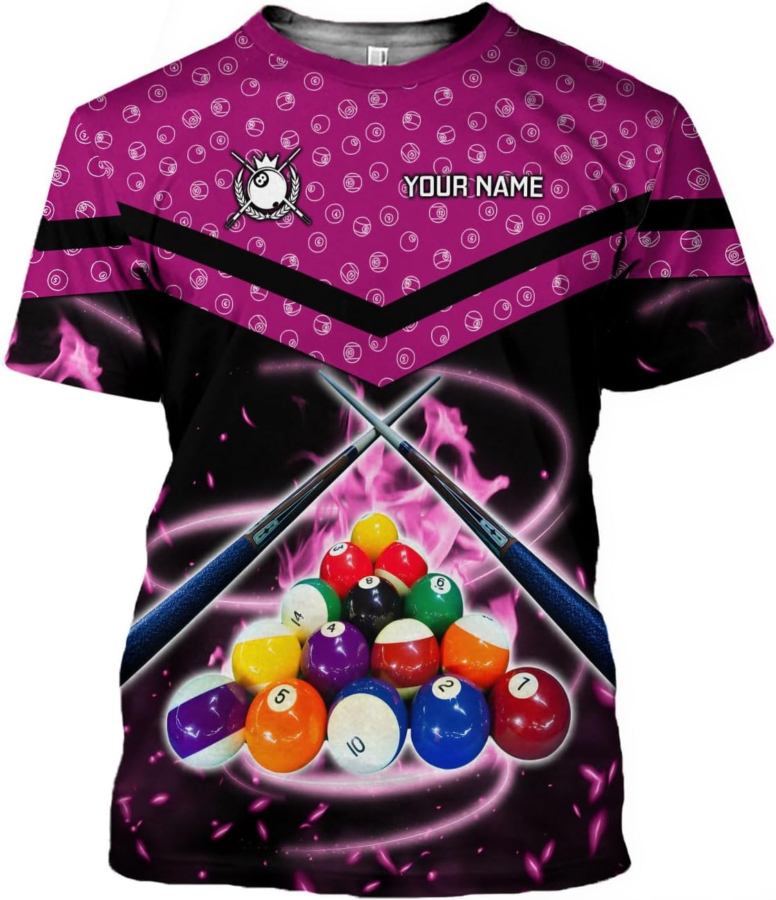 Ligthuy Personalized Name Billiard Shirts 3D, Billiards Shirt 8 Ball Billiard Shirt Custom Men's Pool Men Women\u2026