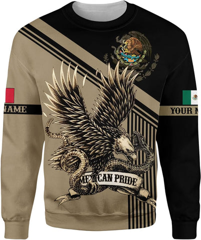 RoyalBro Personalized Mexico Shirts, Camisas De Mexico, Mexico Shirts for Men, Mexican Flag Jersey Shirt Mexico 3D Shirt