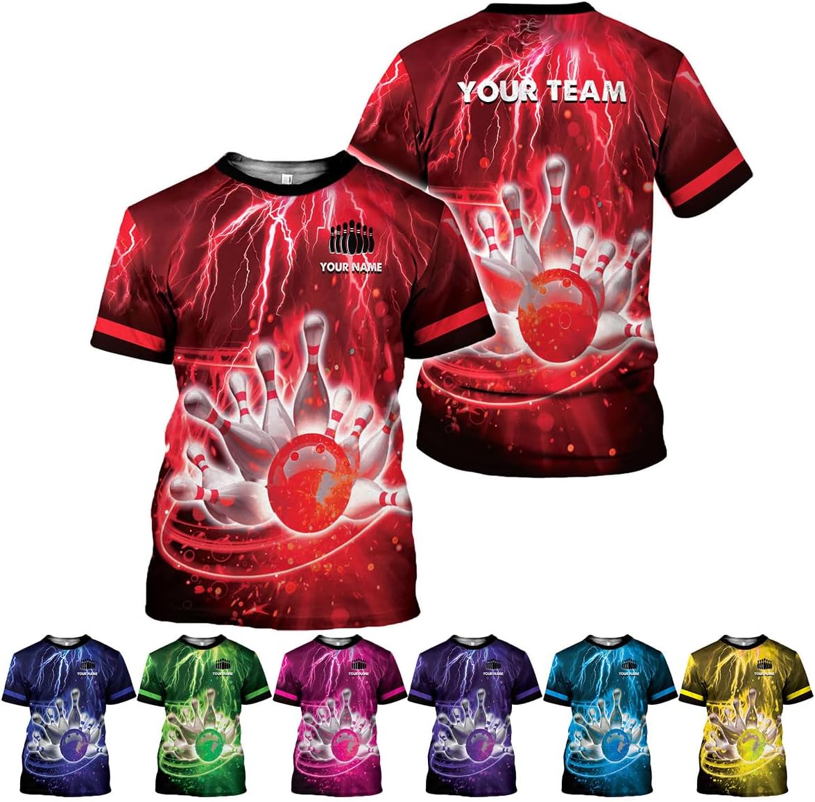 Mostprints Personalized Name Bowling Shirts for Men and Women 3D, Bowling Shirts for Team Bowling, Bowling Shirts Gift