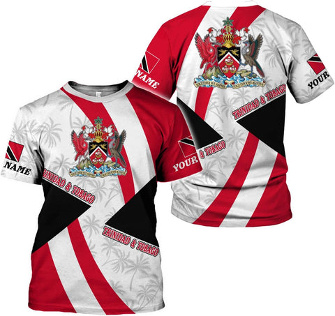 Artparel Personalized Trinidad and Tobago Shirt Trinidad and Tobago Coat of Arms Flag ShirtsTrinidad and Tobago Crest