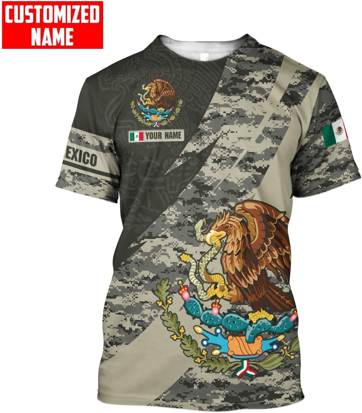 Personalized Name Mexican Hoodie 3D, Customized Mexican Hoodies for Men, Unisex Mexico Hoodie, Mexico Hoodies for Men, Women