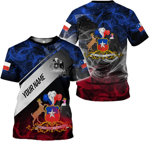 Personalized Name Chile Shirts for Men and Women, Chile Chilean Flag Pride Gift T-Shirt, Chilean Map and Flag