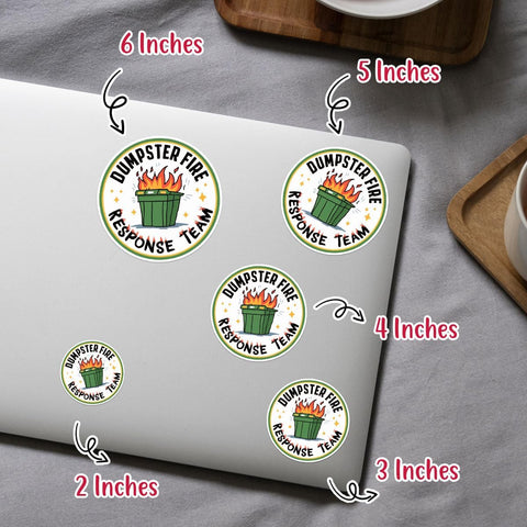 3 Pcs Dumpster Fire Response Team, Dumpster Fire Sticker, This is Fine Sticker, Everything's Fine Dumpster Fire - Vinyl Sticker for Water Bottles Laptop Phone Car Helmet 3 Inches (Dumpster 2)