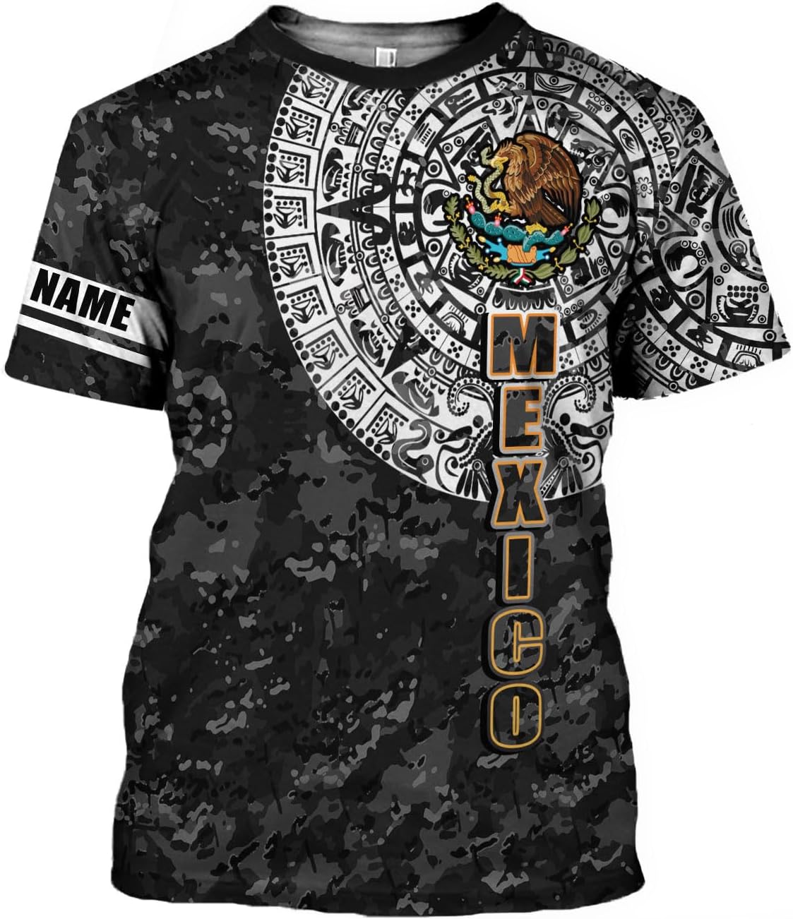 RoyalBro Personalized Mexico Shirts, Camisas De Mexico, Mexico Shirts for Men, Mexican Flag Jersey Shirt Mexico 3D Shirt