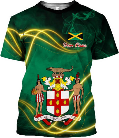 Personalized Jamaica Shirt Custom Jamaica Flag Lion Shirt for Men and Women, Jamaican Pride T-Shirt, Jamaica Tshirt Jamaicana
