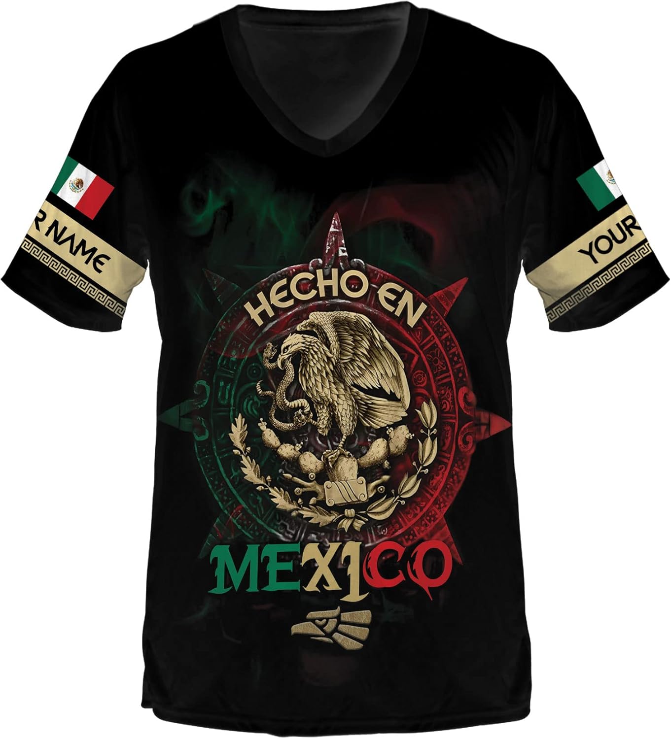 Mostprints Personalized Mexican Shirts for Women Vneck 3D, Customized Mexico shirts for women, Mexico shirt, Mexican Shirt