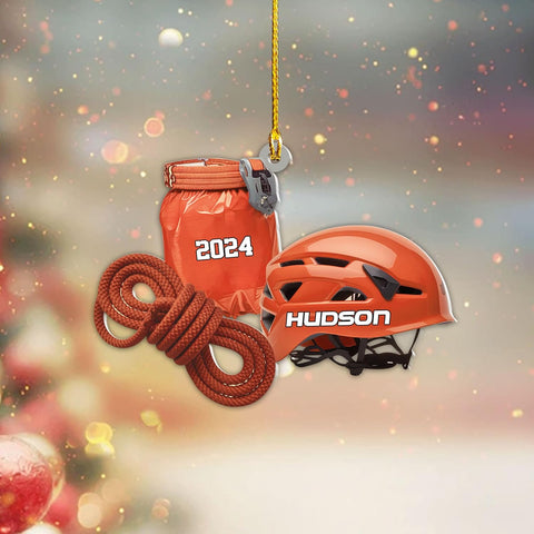 Artparel Personalized Climbing Ornaments Rock Climbing Christmas Ornament Rock Climber Ornaments Climber Lover Mountaineer Ornament Gift for Men Women Gift for Climber (CLB7)