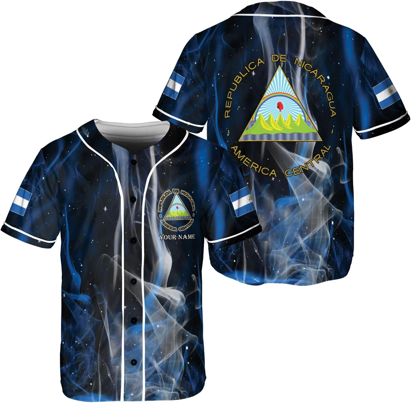 Leeprints Personalized Nicaragua Baseball Jersey Shirt Name Nicaraguan Baseball Jersey for Men & Women Nicaraguan Camisas