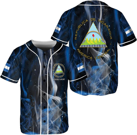 Leeprints Personalized Nicaragua Baseball Jersey Shirt Name Nicaraguan Baseball Jersey for Men & Women Nicaraguan Camisas