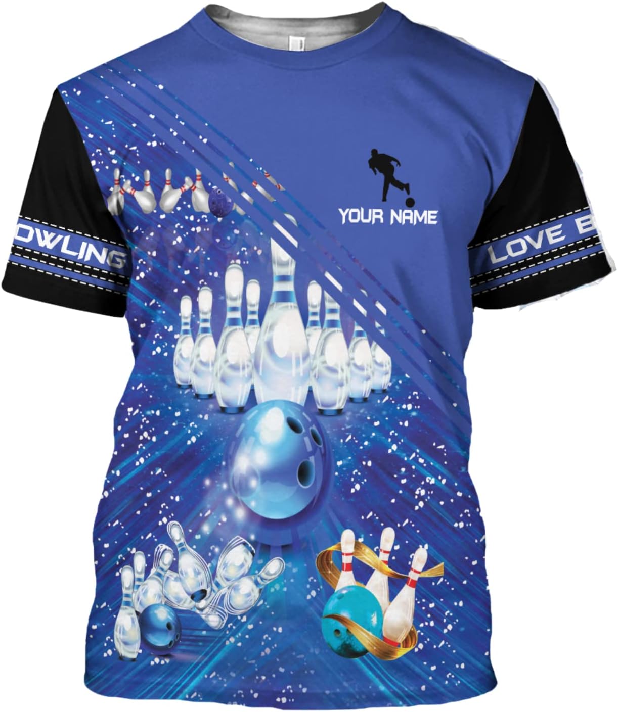 Personalized Name Bowling Shirts for Women 3D, Bowling Shirts with Name, Custom Bowling Shirts Gift for Bowling Lover