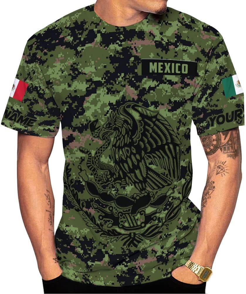 Personalized Name Mexican Shirts for Men, Customized Mexico Shirts for Men, Mexico Shirts for women, Mexico Shirt Eagle Flag Camo Flag Mexican Eagle Unisex Shirt, Mexico Soccer shirt men TS19