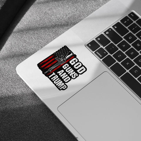 3 Pcs God Guns and Freedom Sticker – Patriotic Conservative Second Amendment Vinyl Decal Waterproof for Laptop, Tumbler, Water Bottle, Toolbox, Car Bumper – Gift for Gun Owners & Veterans – 3 Inch