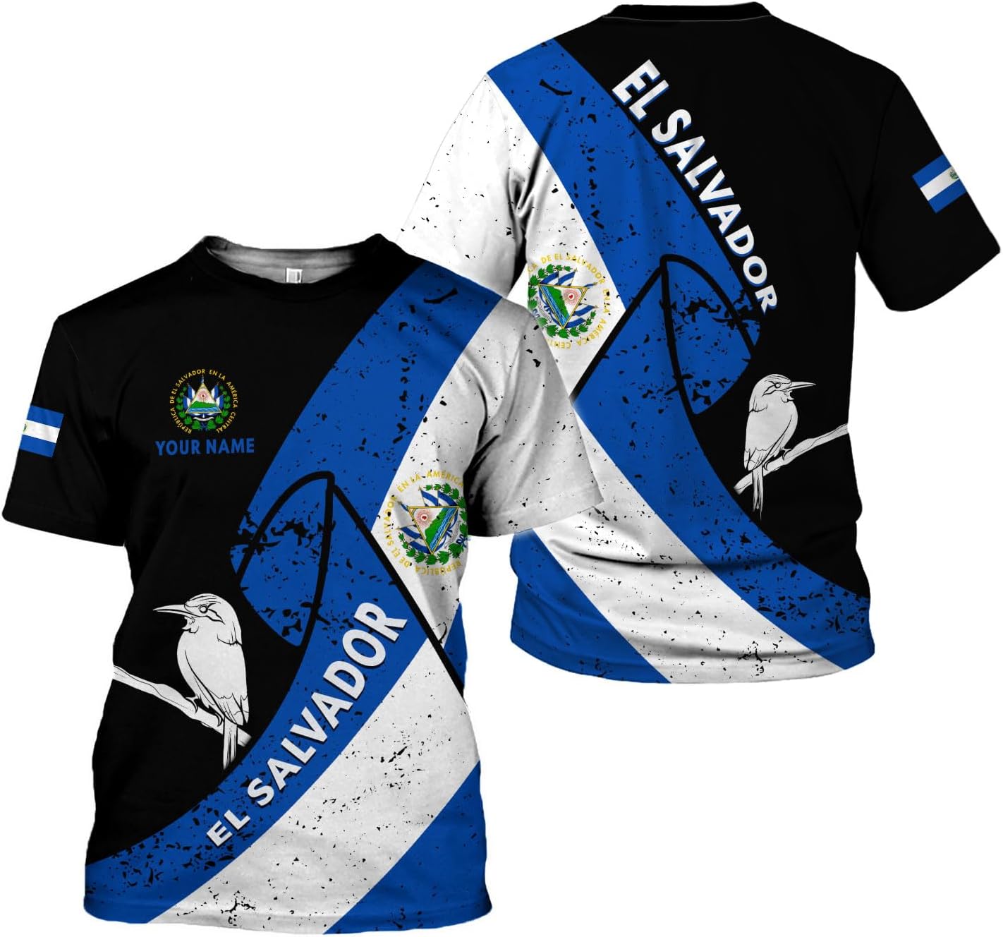 Custom Name El Salvador Shirt Personalized 3D Camisas De El Salvador Flag Shirts for Men Women Salvadoran Jersey Pride Gift