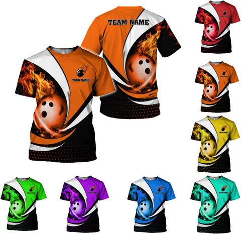 Rivelus Custom 3D Bowling Shirts Personalized for Men and Women - Unique Team Shirt & Gifts for Bowling Lovers