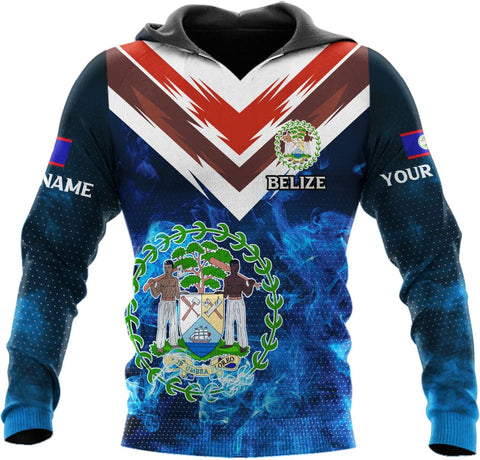 Personalized Belize Shirt for Men and Women, Coat of Arms of Belize Flag Flag Shirt, Belizean Country Flag Gift