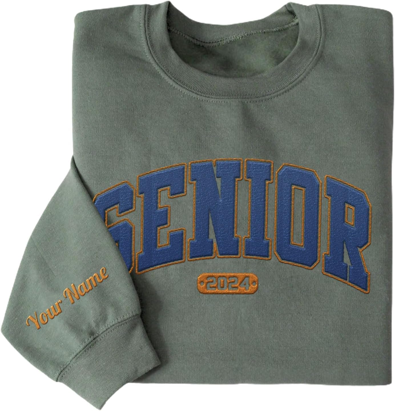 MAPrints Personalized Senior 2024 Embroidered Sweatshirt, Graduation 2024 Class Of 2024 Senior Class Of 2024 Graduation Shirt