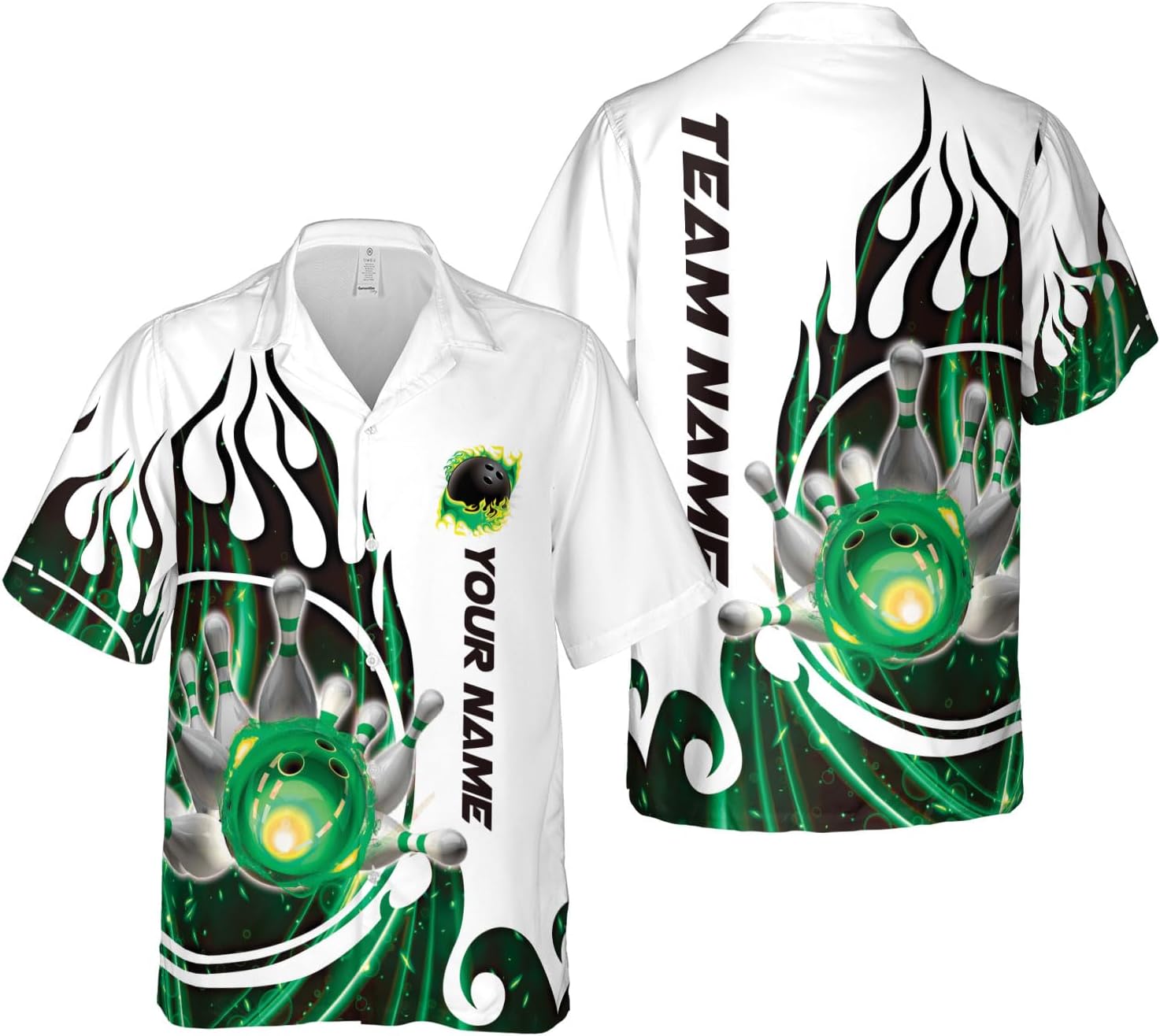 Mostprints Personalized Name Bowling Hawaii Shirts for Men and Women 3D, Bowling Shirts for Team Bowling, Bowling Shirts Gift