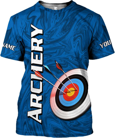 MoonArt Personalized Archery Shirt 3D Archery Target Archery Shirts for Men Women Archer Archery Lovers Bow Archer Sportwear