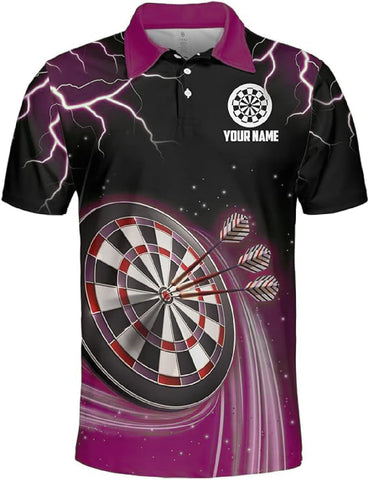 Riveprints Personalized Name Dart 3D Polo Shirt, Dart Shirts, Mens Dart Shirts, Funny Dart Tshirts, Dart Team Shirts Gifts