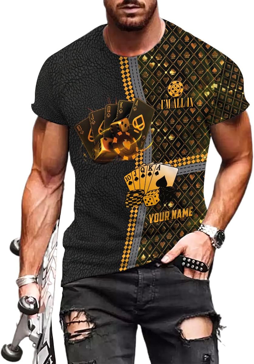 Royal Fight Personalized Poker Shirt 3D Funny Poker Shirt for Men Casino Poker Shirt Gifts Men Women Funny Poker Gift