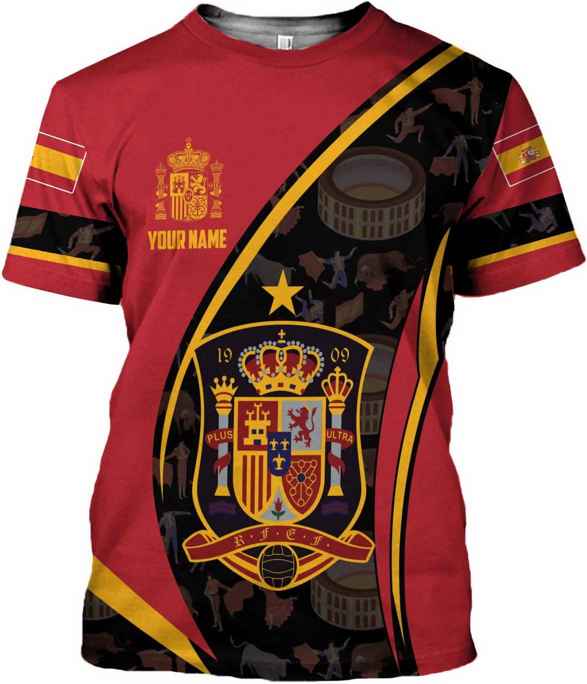 Personalized Spain Shirt Spain Spanish Flag Espana Souvenir T-Shirt, Espana Shirts, Spain Spanish Flag Tshirt, España Shirt