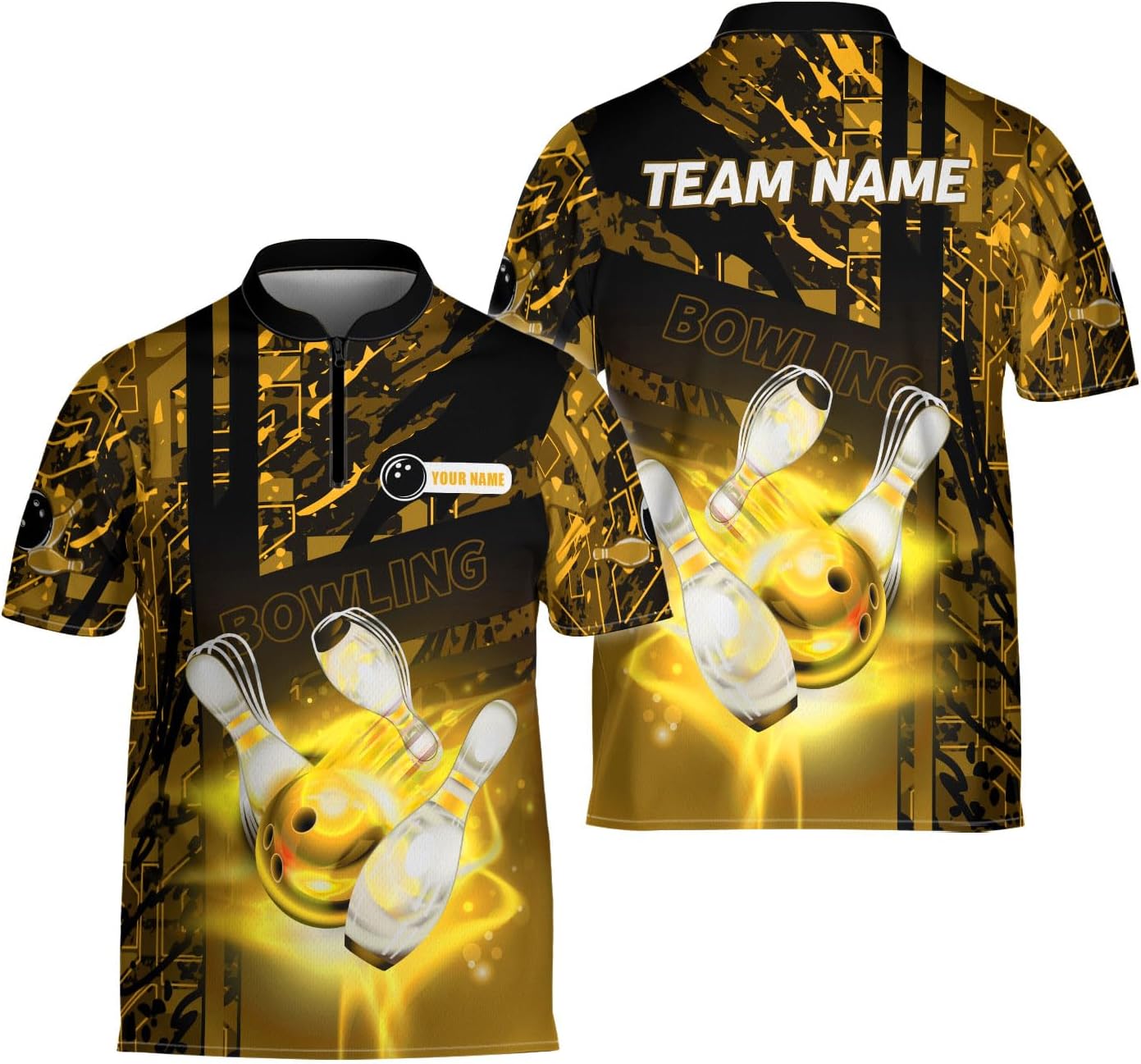 Ligthuy Personalized Bowling Jersey 3D, Bowling Shirts for Team, Bowling Shirt Unisex for Men Women, Bowling Shirts for Men
