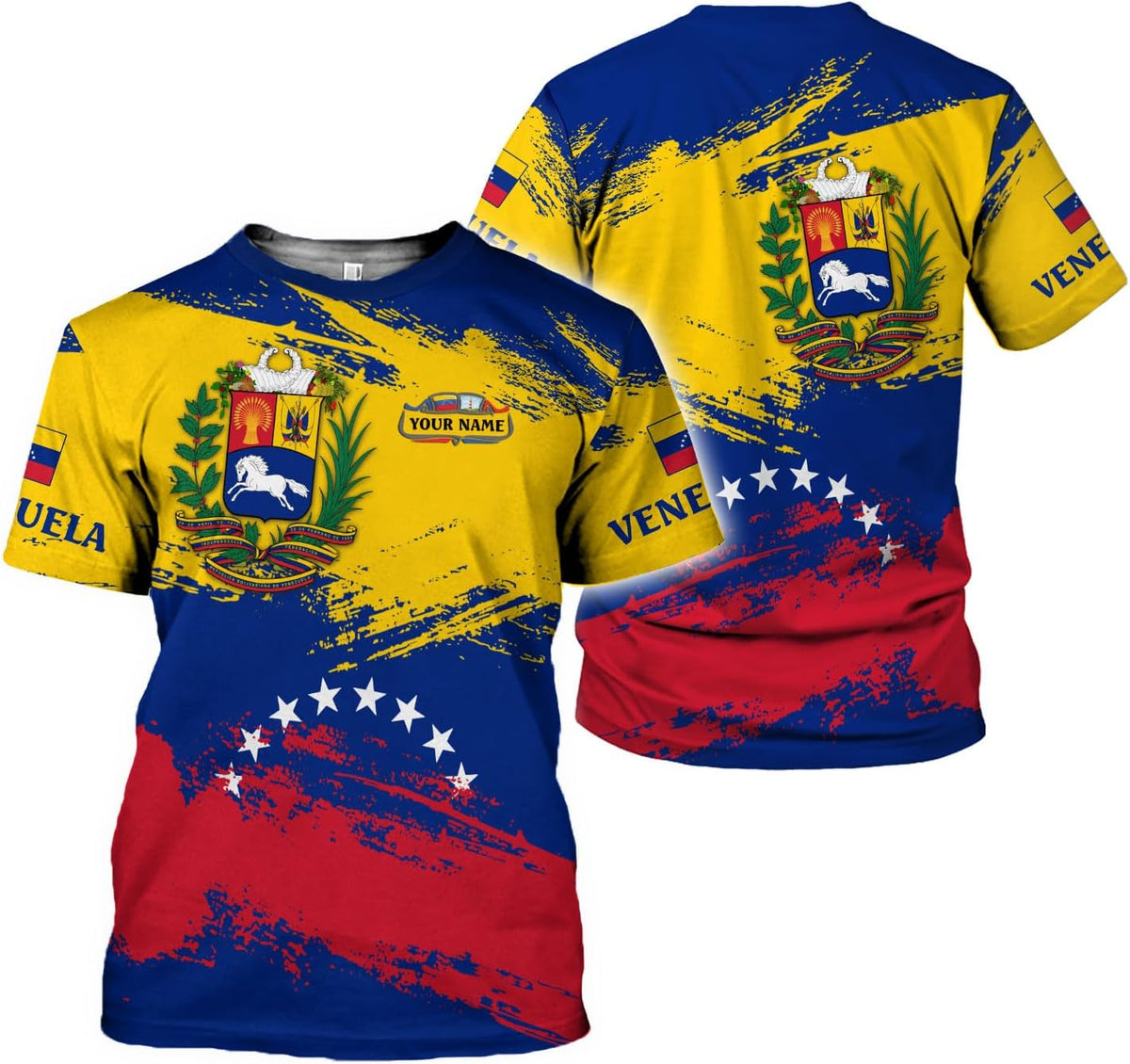 Royal Fight Personalized Coat of Arms Shirt with Venezuela Flag - Pride Shirts for Men & Women