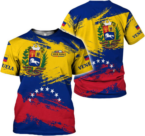 Royal Fight Personalized Coat of Arms Shirt with Venezuela Flag - Pride Shirts for Men & Women
