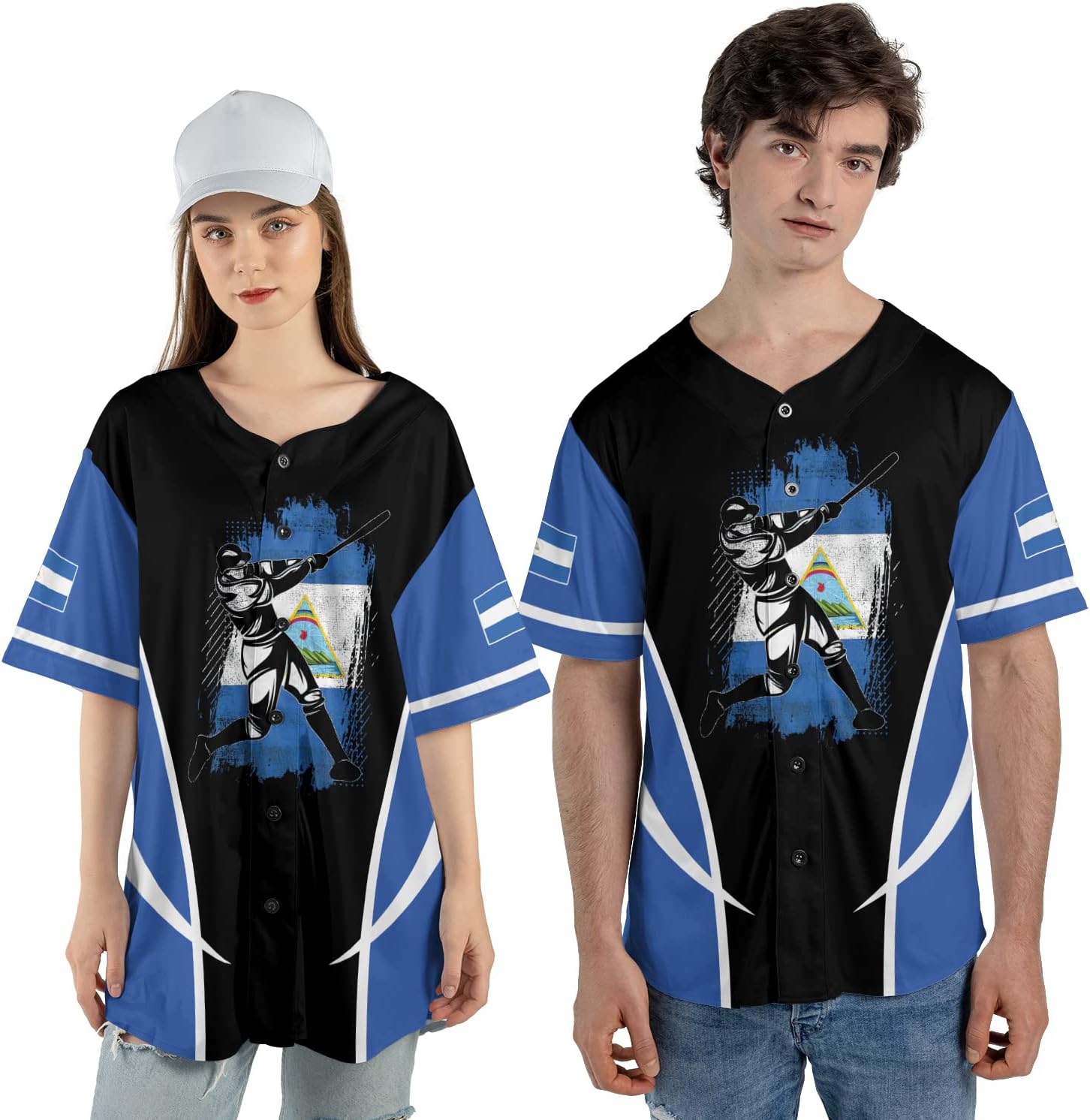 Personalized Nicaragua Baseball Jersey, Custom Nicaragua Baseball Jersey for Men & Women, Nicaraguan Camisas Shirt