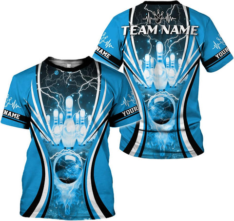 Rivelus Personalized Name Bowling Shirts for Men and Women 3D, Bowling Shirts for Team Bowling, Bowling Shirts Gift 4