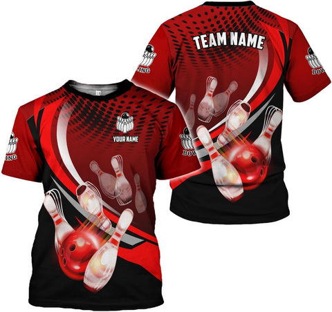 Rivelus Personalized Name Bowling Shirts for Men and Women 3D, Bowling Shirts for Team Bowling, Bowling Shirts Gift 4