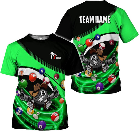 Ligthuy Personalized Name Billiard Shirts 3D, Billiards Shirt 8 Ball Billiard Shirt Custom Men's Pool Men Women1
