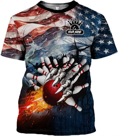 Mostprints Personalized Name Bowling Shirts for Men and Women 3D, Bowling Shirts for Team Bowling, Bowling Shirts Gift