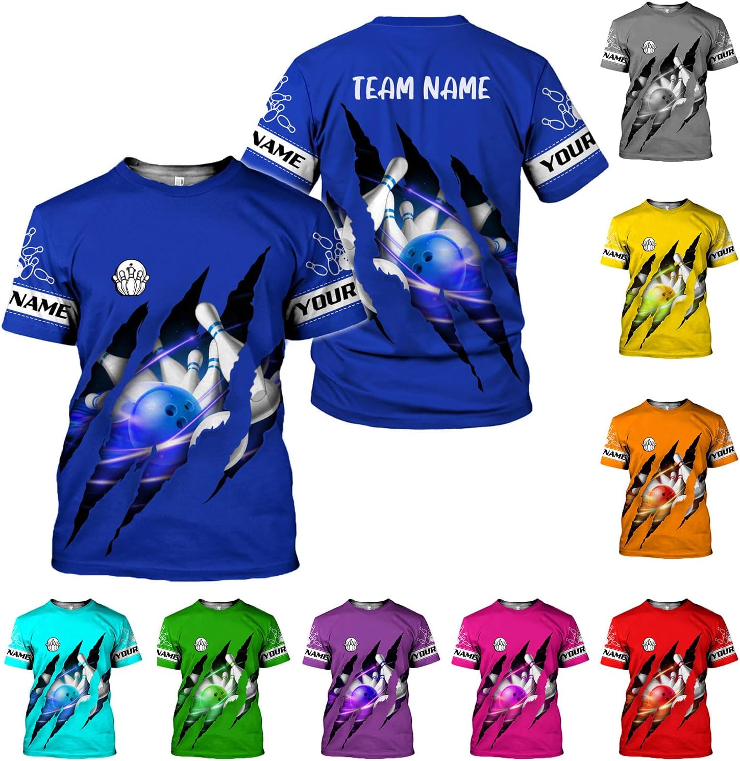 HomeDesign Personalized Name Bowling Shirts for Men & Women, Bowling Shirts for Team Bowling, Bowling Shirts Gift Unisex