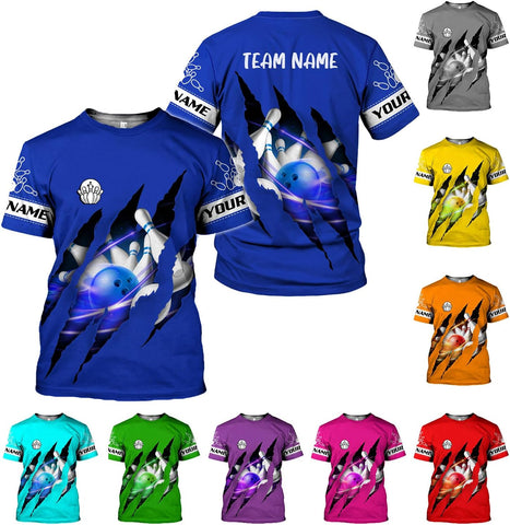 HomeDesign Personalized Name Bowling Shirts for Men & Women, Bowling Shirts for Team Bowling, Bowling Shirts Gift Unisex