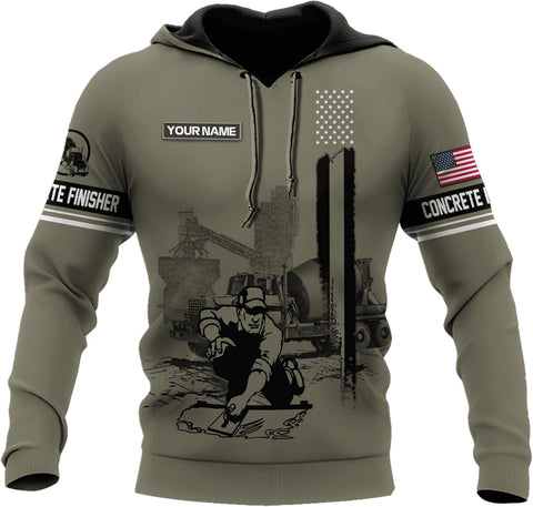 Personalized Concrete Finisher 3D Print Hoodies Unisex Pullover Hoodie Gift For Men, Women, Full Size S-5XL For Men Women