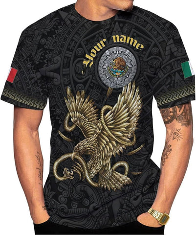 Mostprints Personalized Name Mexican Shirts for Men 3D, Customized Mexico Shirts for Men, Mexico Shirts for Women Mexico Shirt1