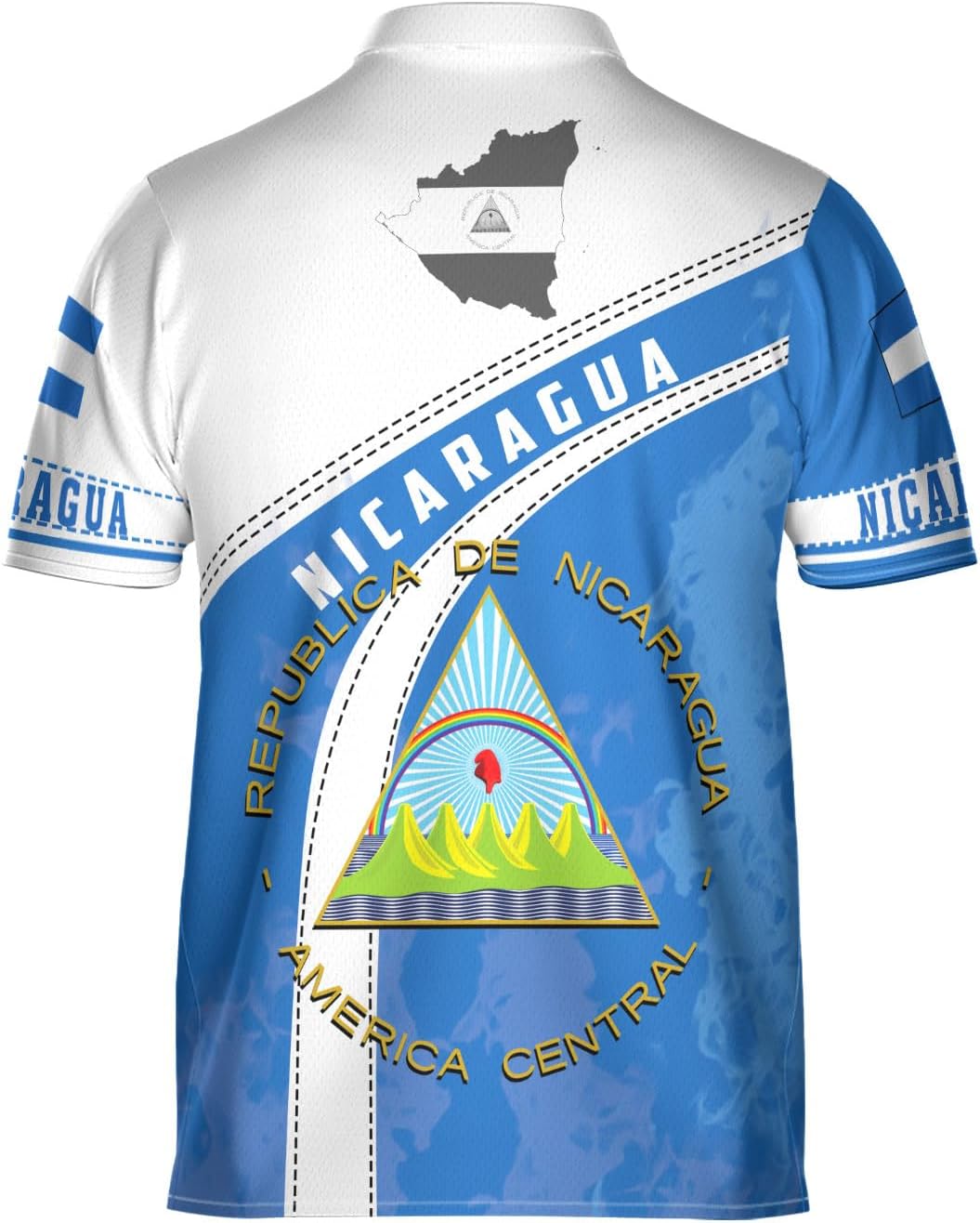 Rivelus Customized Nicaragua Jersey Shirt for Men Women Personalized Nicaraguan Jerseys with Name Nicaragua Shirts Unisex