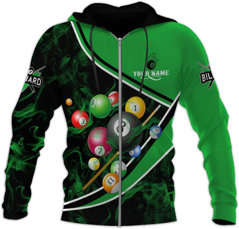 Personalized Billiard Shirts 3D Billiard Shirt Custom Billiard Flag Shirt Men's Pool Billiards Shirt 8 Ball Men Women